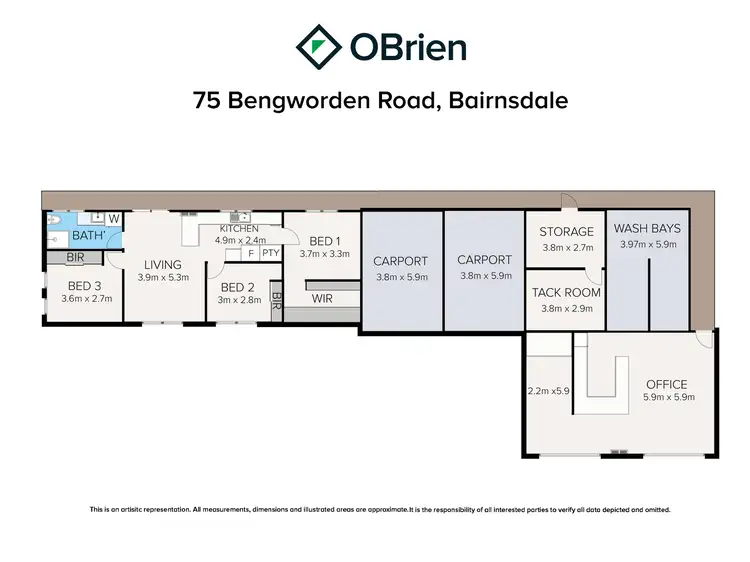 Floorplan of Homely house listing, 75 Bengworden Road, Bairnsdale VIC 3875
