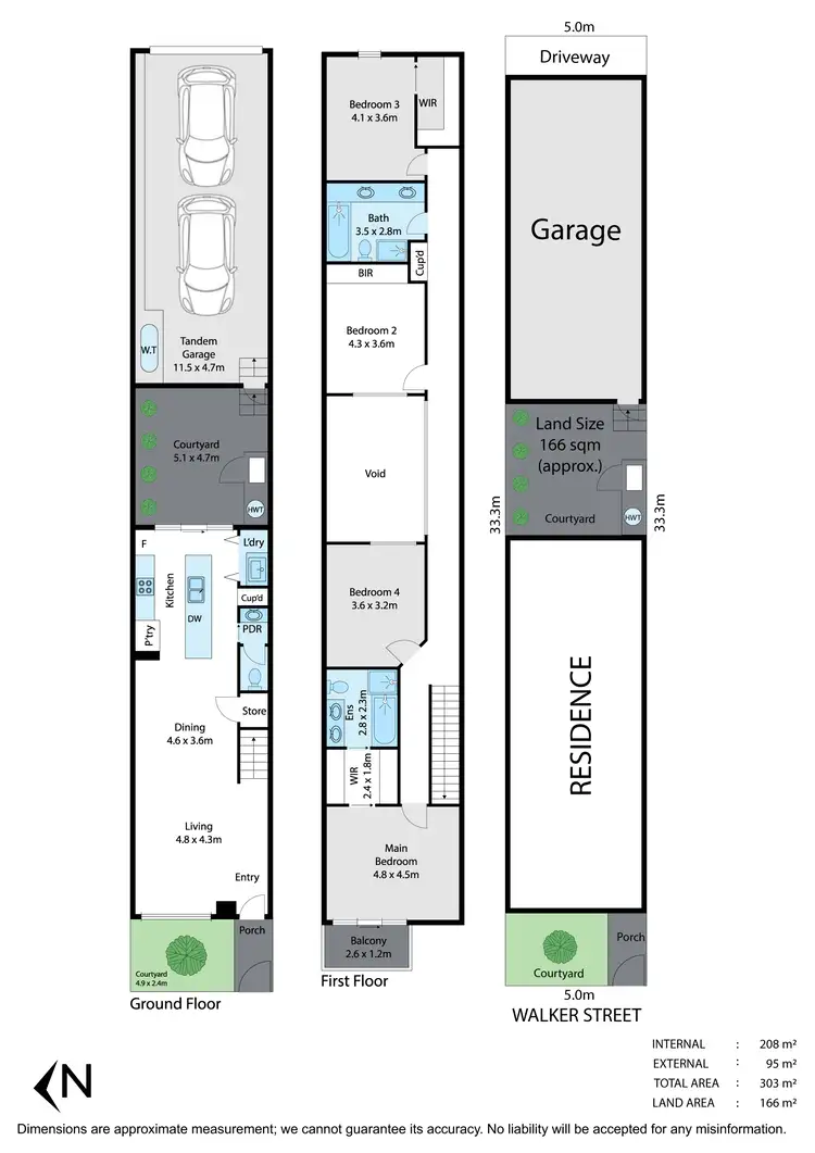 Floorplan of Homely townhouse listing, 6/38 Walker Street, Parkville VIC 3052