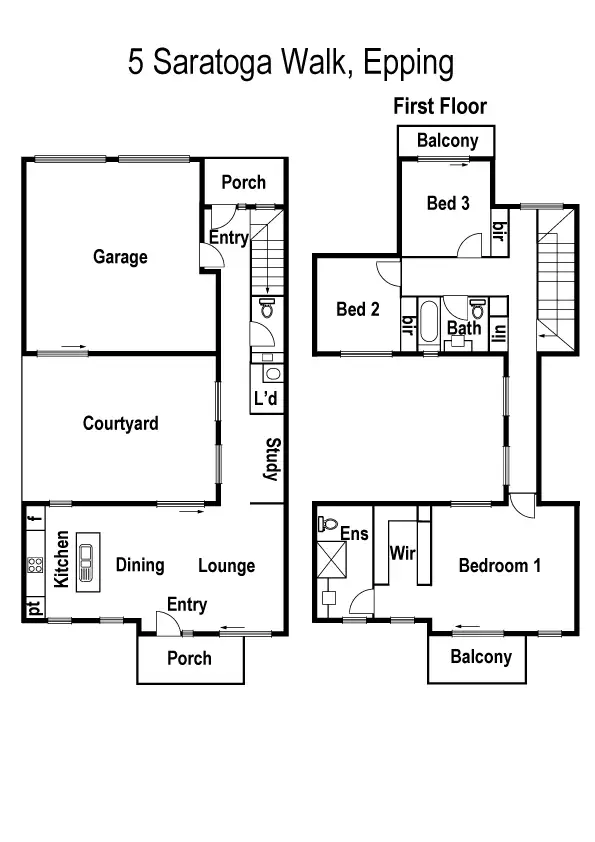 Floorplan of Homely house listing, 5 Saratoga Walk, Epping VIC 3076