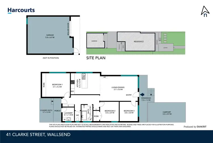 Floorplan of Homely house listing, 41 Clarke Street, Wallsend NSW 2287