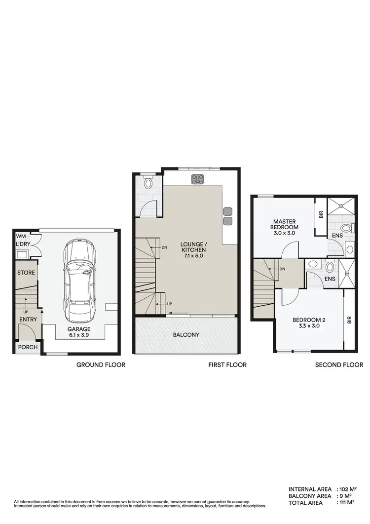 Floorplan of Homely townhouse listing, 47 Hyde Street, Footscray VIC 3011