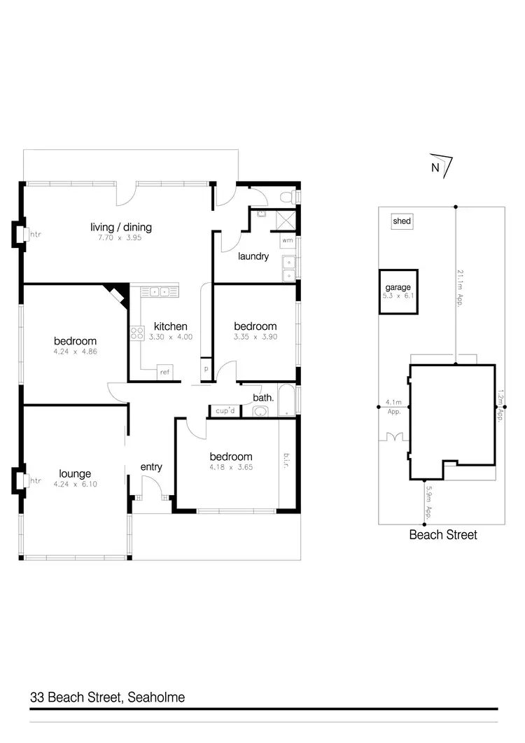 Floorplan of Homely house listing, 33 Beach Street, Seaholme VIC 3018