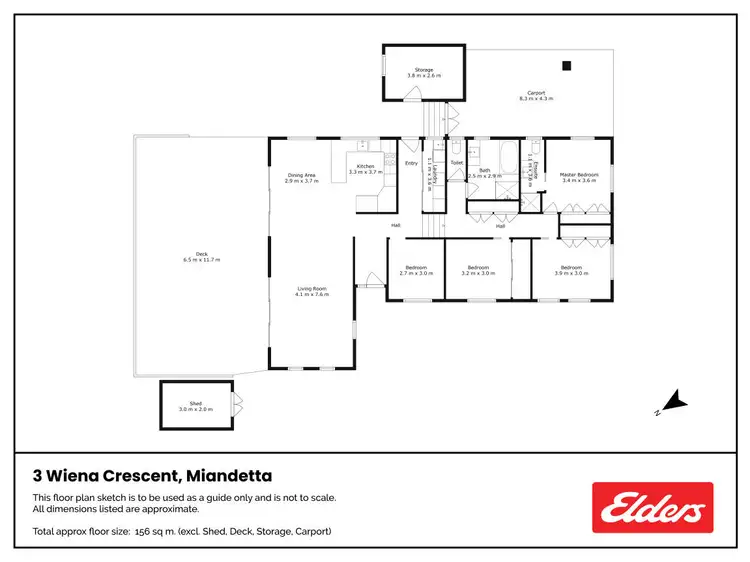 Floorplan of Homely house listing, 3 Wiena Crescent, Miandetta TAS 7310