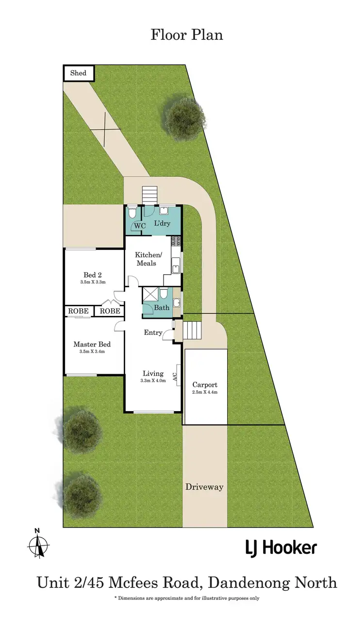 Floorplan of Homely unit listing, 2/45 Mcfees Road, Dandenong North VIC 3175