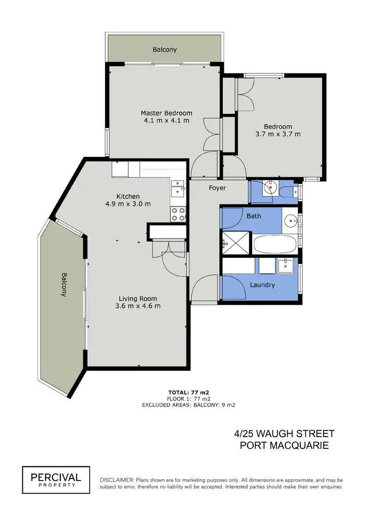 Floorplan of Homely unit listing, 4/25 Waugh Street, Port Macquarie NSW 2444