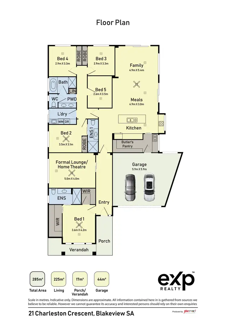 Floorplan of Homely house listing, 21 Charleston Crescent, Blakeview SA 5114