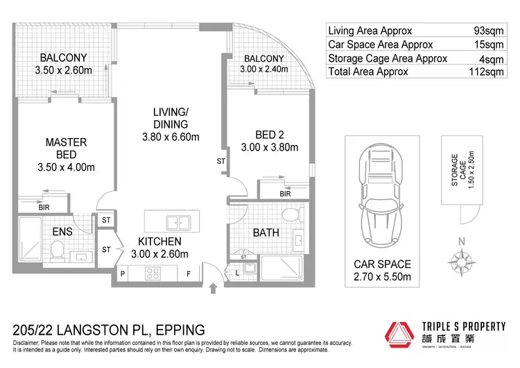 Floorplan of Homely apartment listing, 205/22 Langston Place, Epping NSW 2121