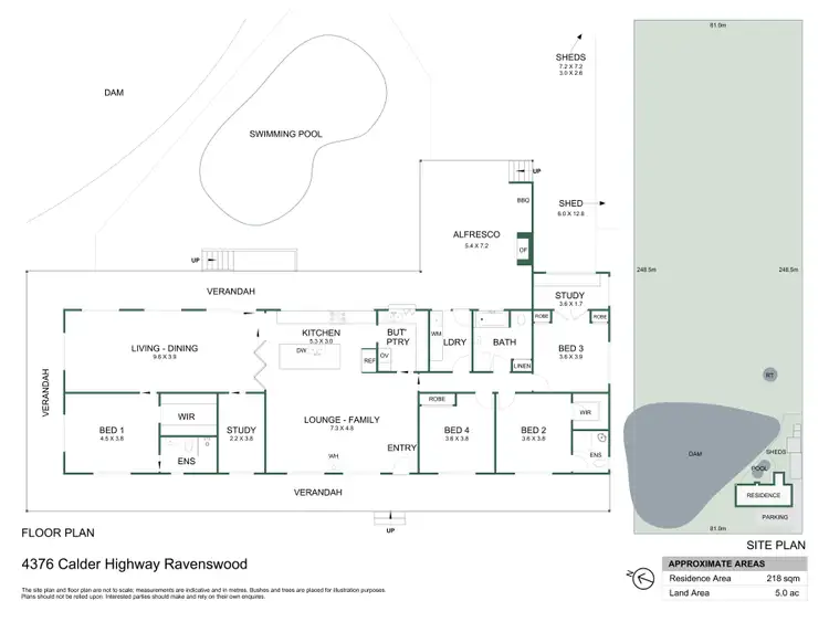 Floorplan of Homely house listing, 4376 Calder Highway, Ravenswood South VIC 3453
