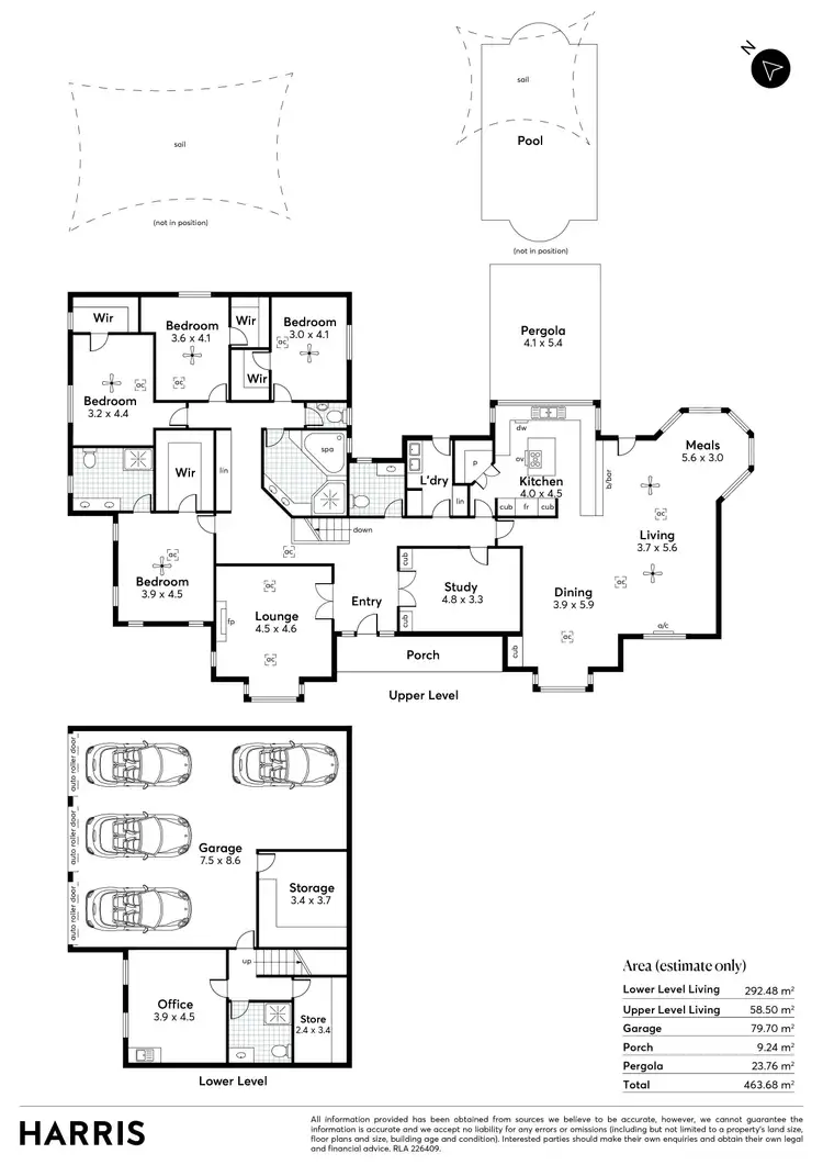 Floorplan of Homely house listing, 1 Highland Drive, Bellevue Heights SA 5050