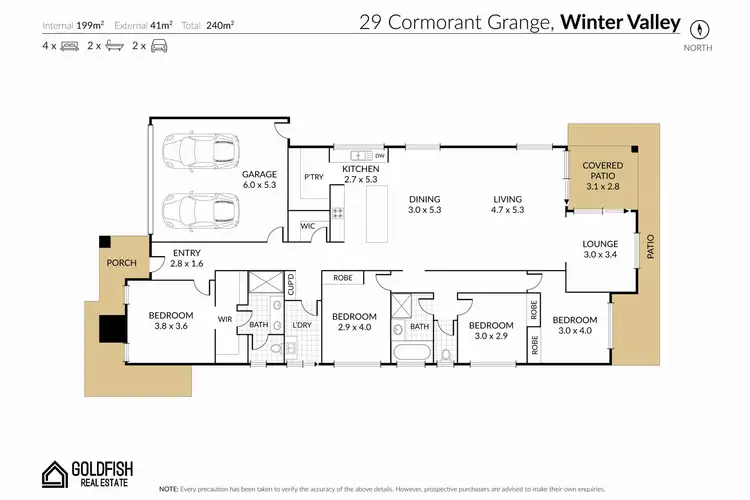 Floorplan of Homely house listing, 29 Cormorant Grange, Winter Valley VIC 3358