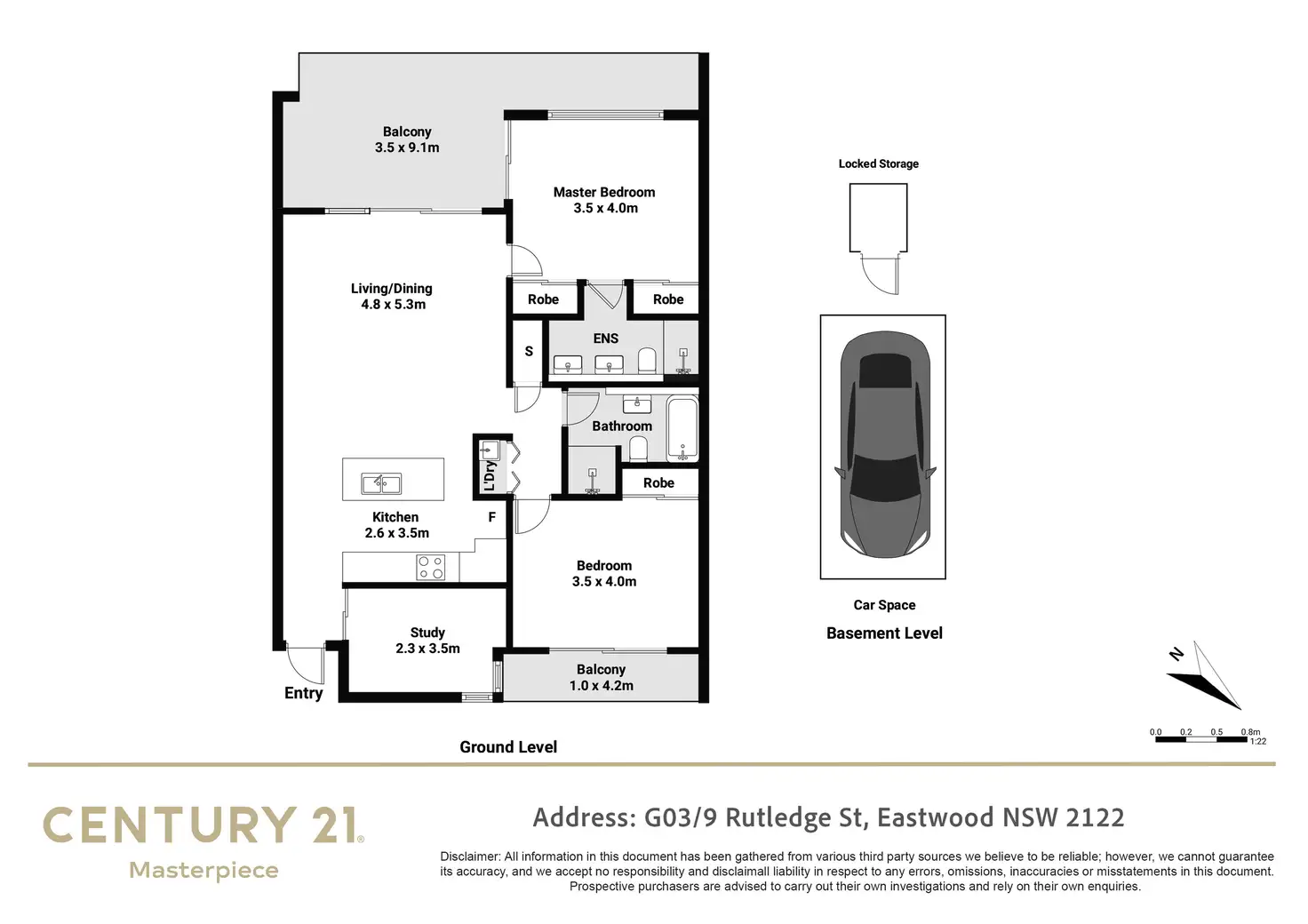 Floorplan of Homely apartment listing, G03/9 Rutledge Street, Eastwood NSW 2122