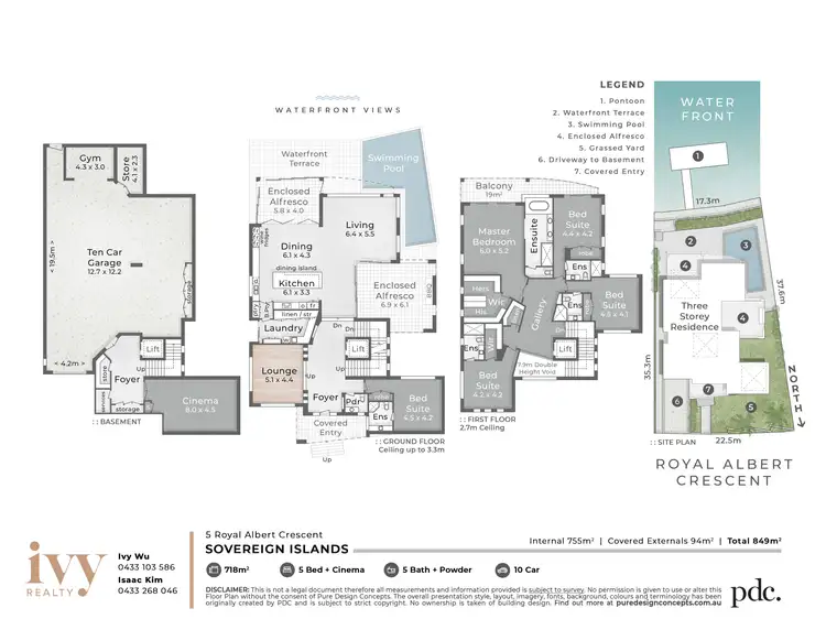 Floorplan of Homely house listing, 5 Royal Albert Crescent, Sovereign Islands QLD 4216