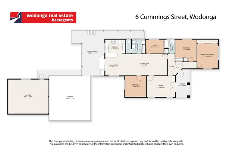 Floorplan of Homely house listing, 6 Cummings Street, Wodonga VIC 3690