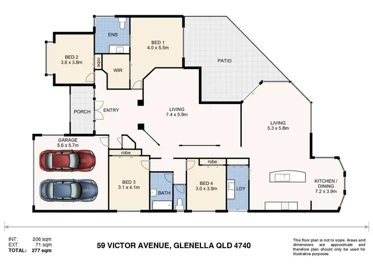 Floorplan of Homely house listing, 59 Victor Avenue, Glenella QLD 4740