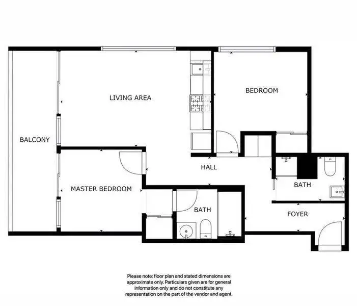Floorplan of Homely apartment listing, 3305/350 William Street, Melbourne VIC 3000