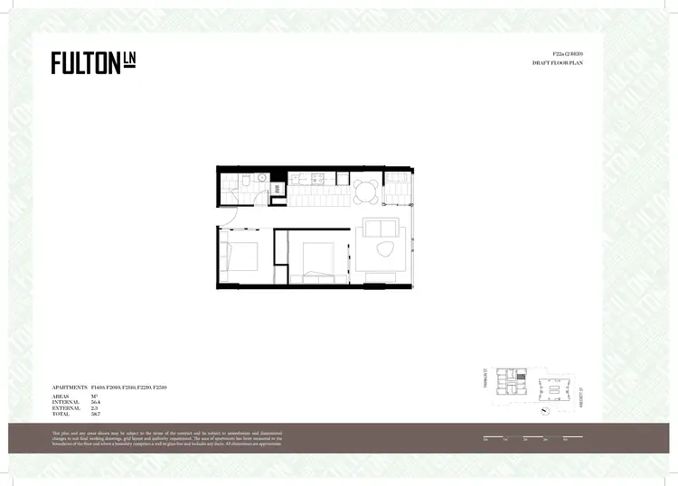 Floorplan of Homely apartment listing, 2010/155 Franklin Street, Melbourne VIC 3000