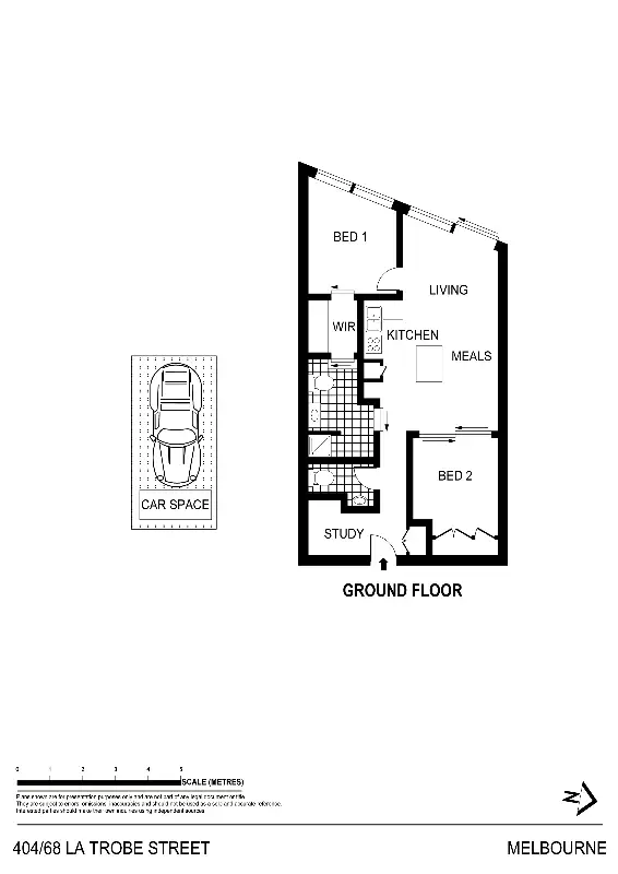 Floorplan of Homely apartment listing, 405/68 La Trobe Street, Melbourne VIC 3000
