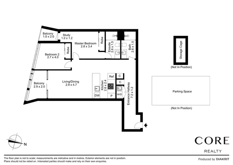 Floorplan of Homely apartment listing, 1420/555 St Kilda Road, Melbourne VIC 3004