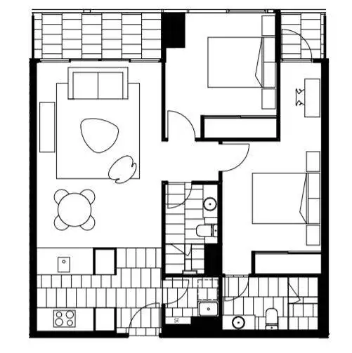 Floorplan of Homely apartment listing, 2603/155 Franklin Street, Melbourne VIC 3000