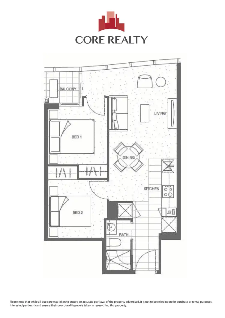 Floorplan of Homely apartment listing, 1802/285 La Trobe Street, Melbourne VIC 3000