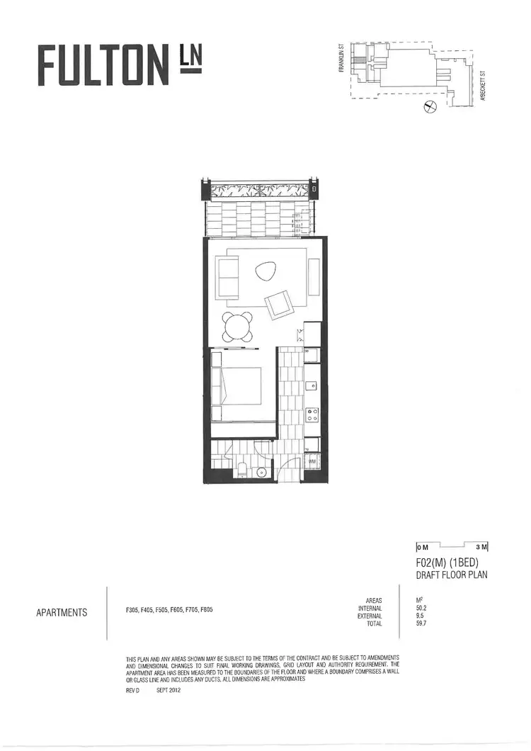 Floorplan of Homely apartment listing, 305/155 Franklin Street, Melbourne VIC 3000