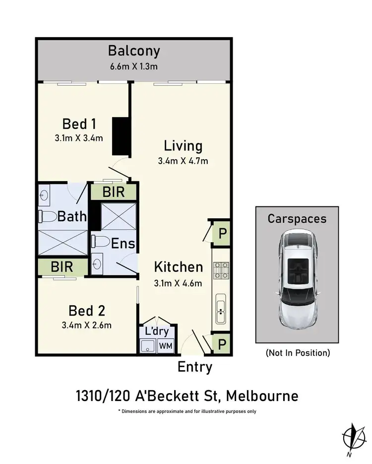 Floorplan of Homely apartment listing, 1310/120 A'beckett Street, Melbourne VIC 3000