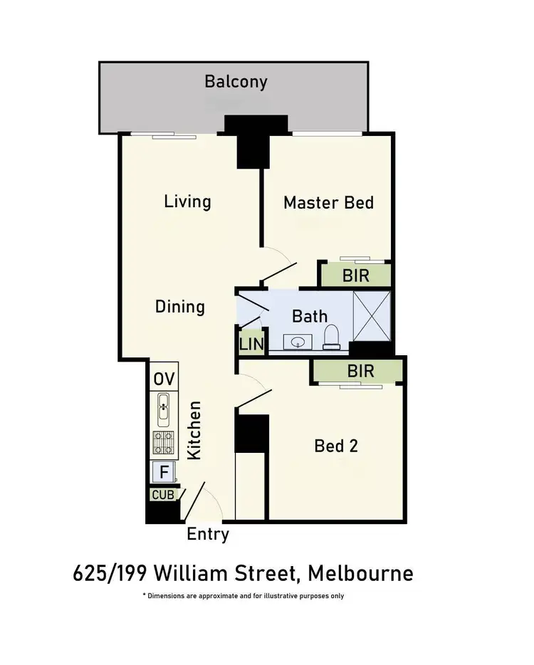 Floorplan of Homely apartment listing, 625/199 William Street, Melbourne VIC 3000