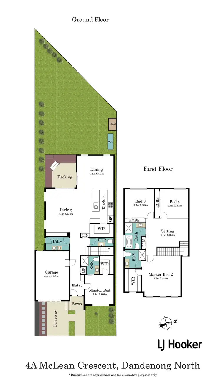 Floorplan of Homely townhouse listing, 4A McLean Crescent, Dandenong North VIC 3175