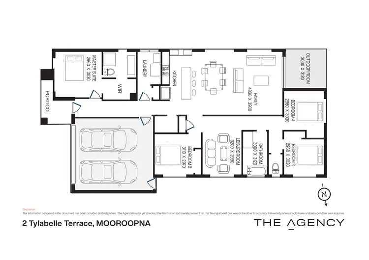 Floorplan of Homely house listing, 2 Tylabelle Terrace, Mooroopna VIC 3629