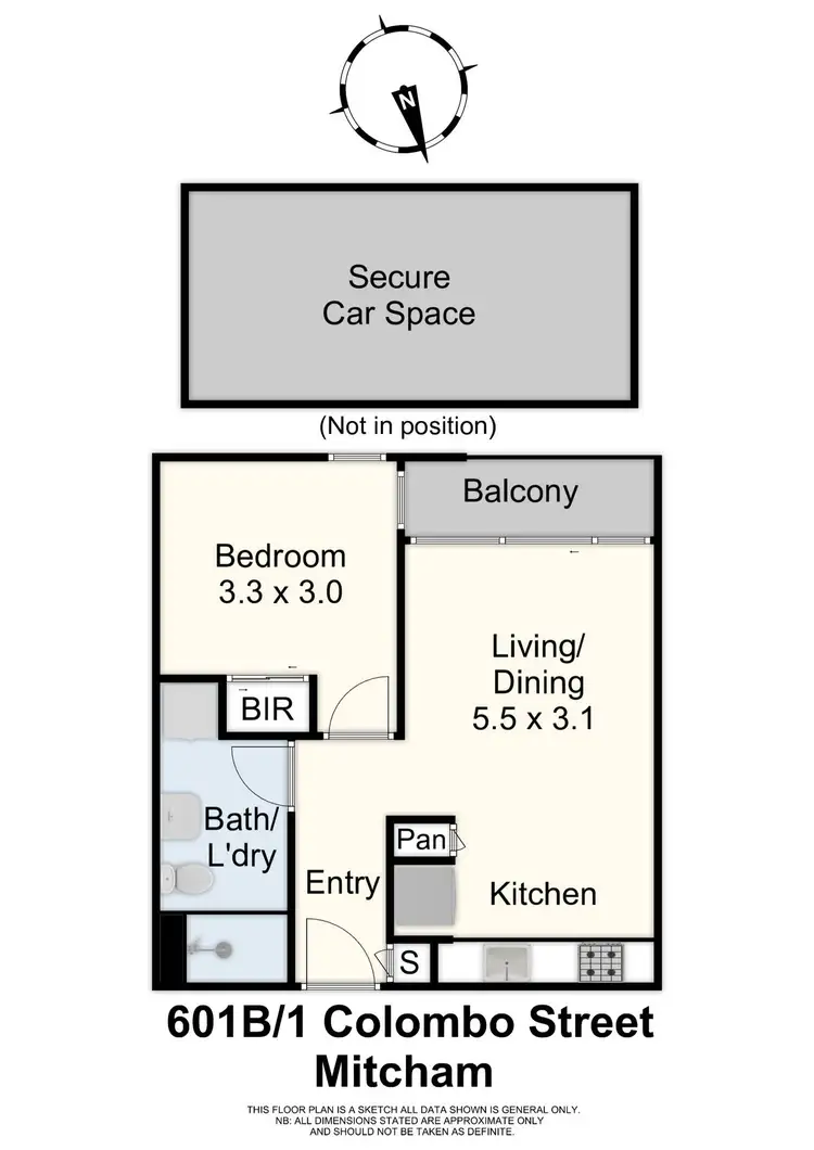 Floorplan of Homely apartment listing, 601B/1 Colombo Street, Mitcham VIC 3132