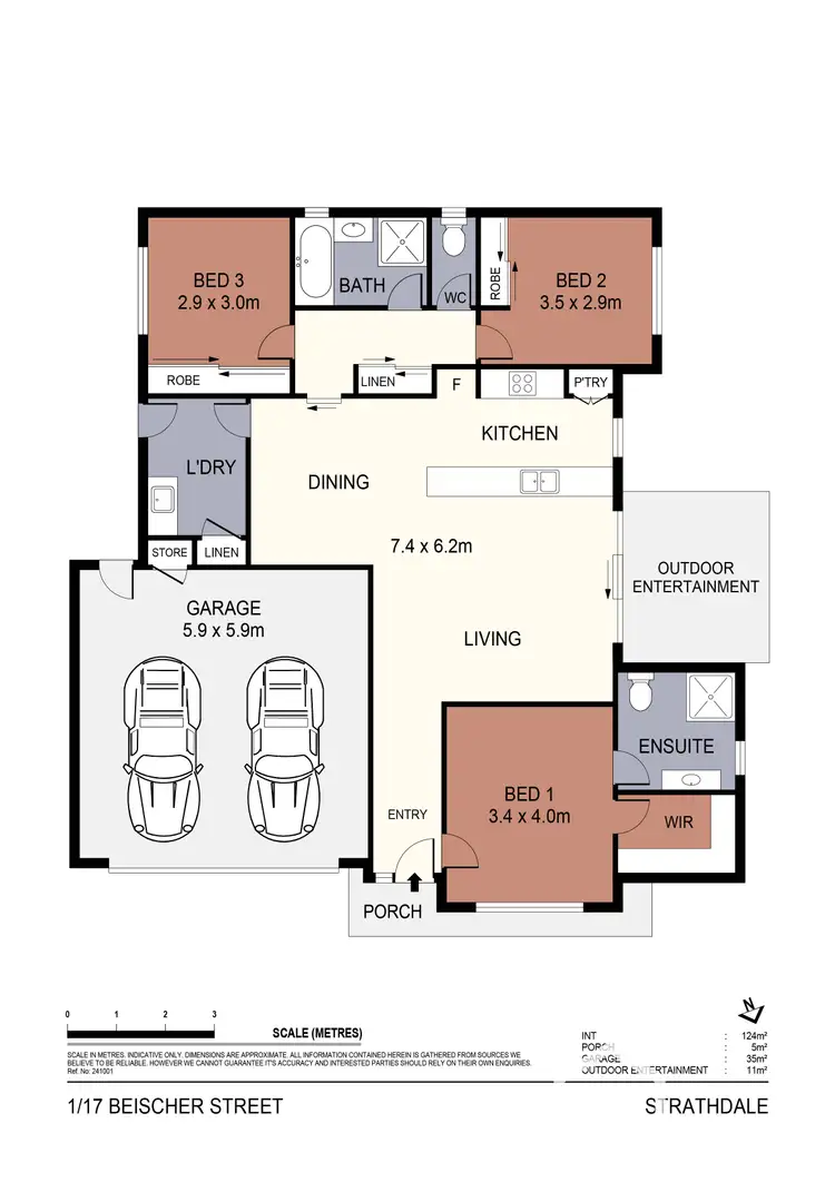 Floorplan of Homely house listing, 1/17 Beischer Street, Strathdale VIC 3550
