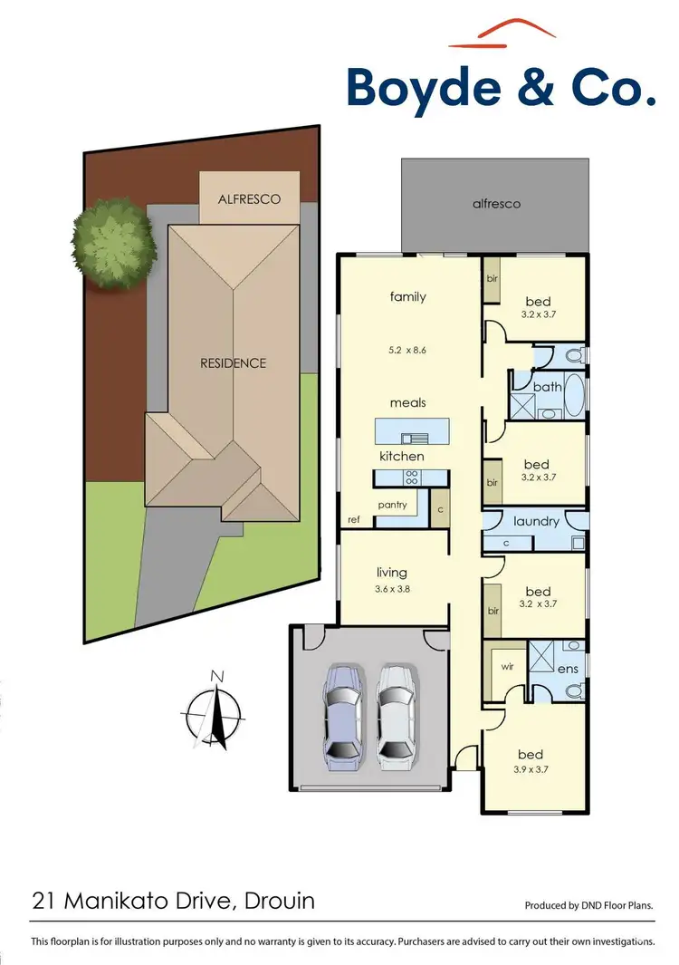 Floorplan of Homely house listing, 21 Manikato Drive, Drouin VIC 3818