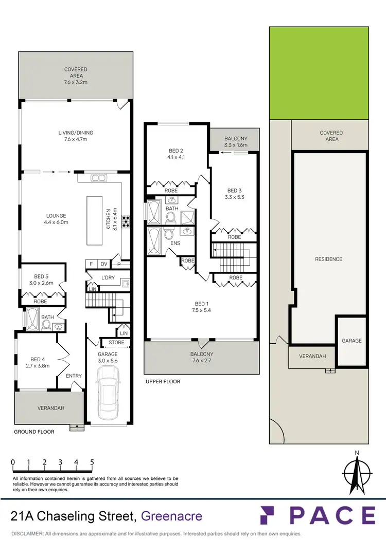 Floorplan of Homely semi-detached listing, 21A Chaseling Street, Greenacre NSW 2190