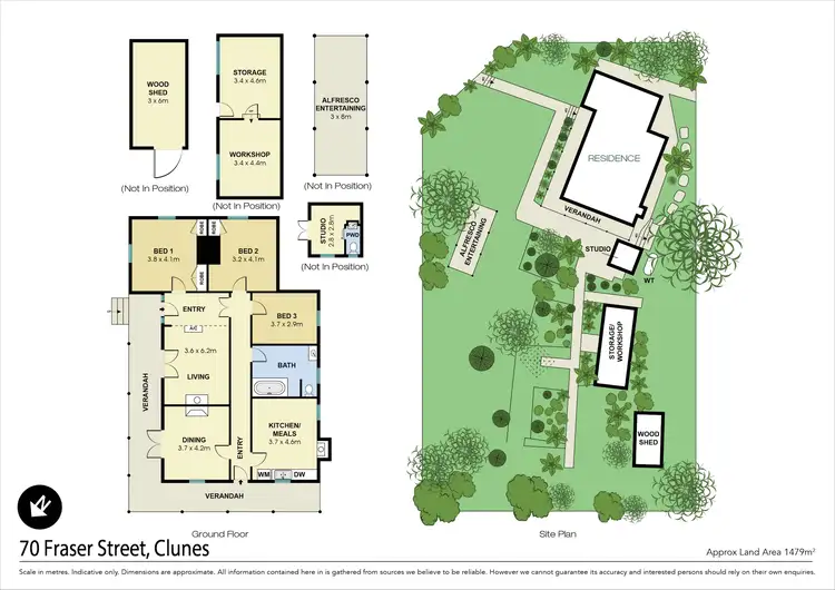 Floorplan of Homely house listing, 70 Fraser Street, Clunes VIC 3370
