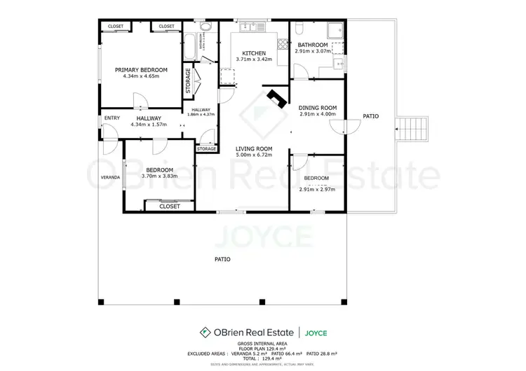 Floorplan of Homely house listing, 37 Jones Street, Oxley VIC 3678