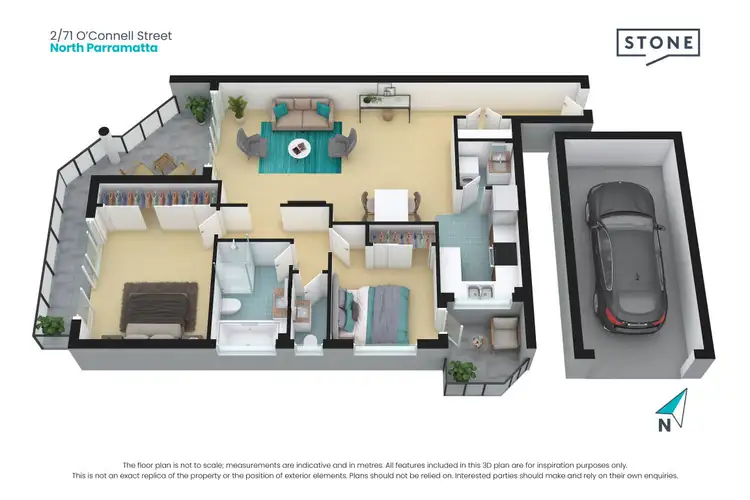 Floorplan of Homely apartment listing, 2/71 O'Connell Street, North Parramatta NSW 2151