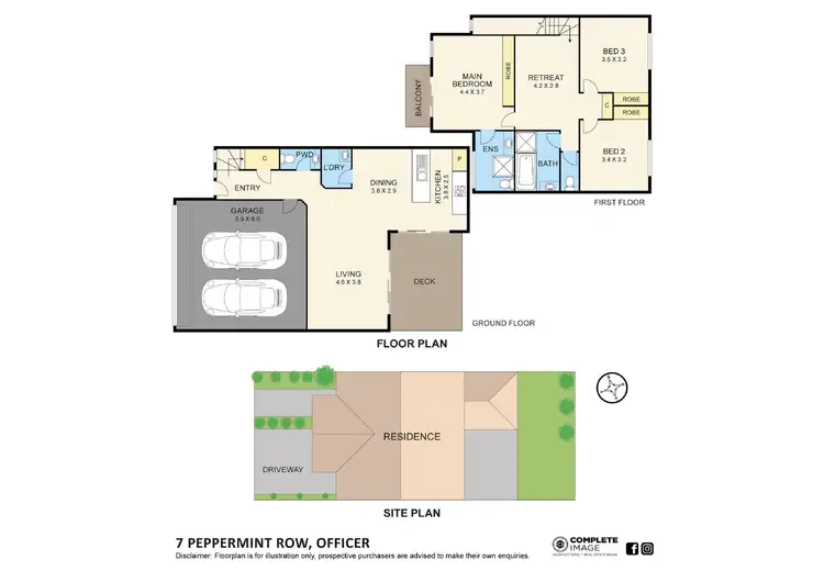 Floorplan of Homely townhouse listing, 7 Peppermint Row, Officer VIC 3809