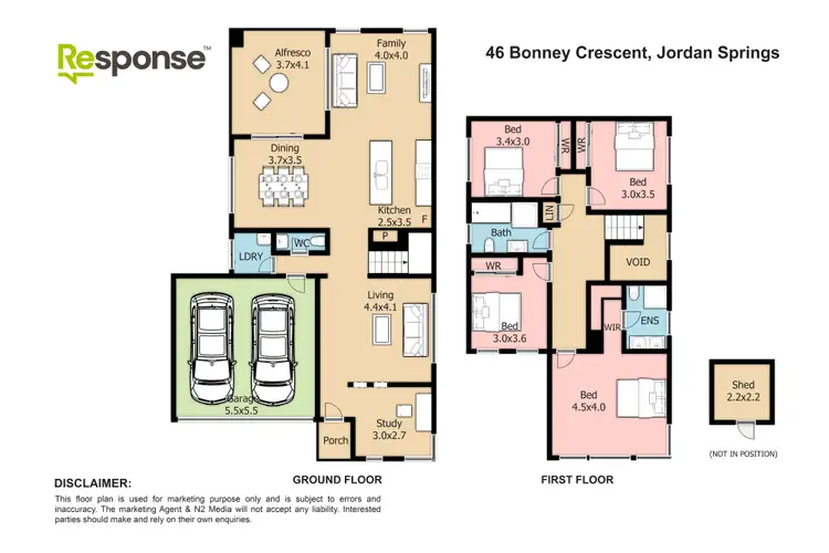Floorplan of Homely house listing, 46 Bonney Crescent, Jordan Springs NSW 2747