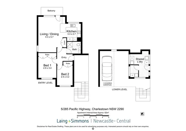 Floorplan of Homely apartment listing, 5/285 Pacific Highway, Charlestown NSW 2290