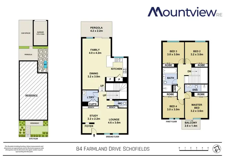 Floorplan of Homely semi-detached listing, 84 Farmland Drive, Schofields NSW 2762