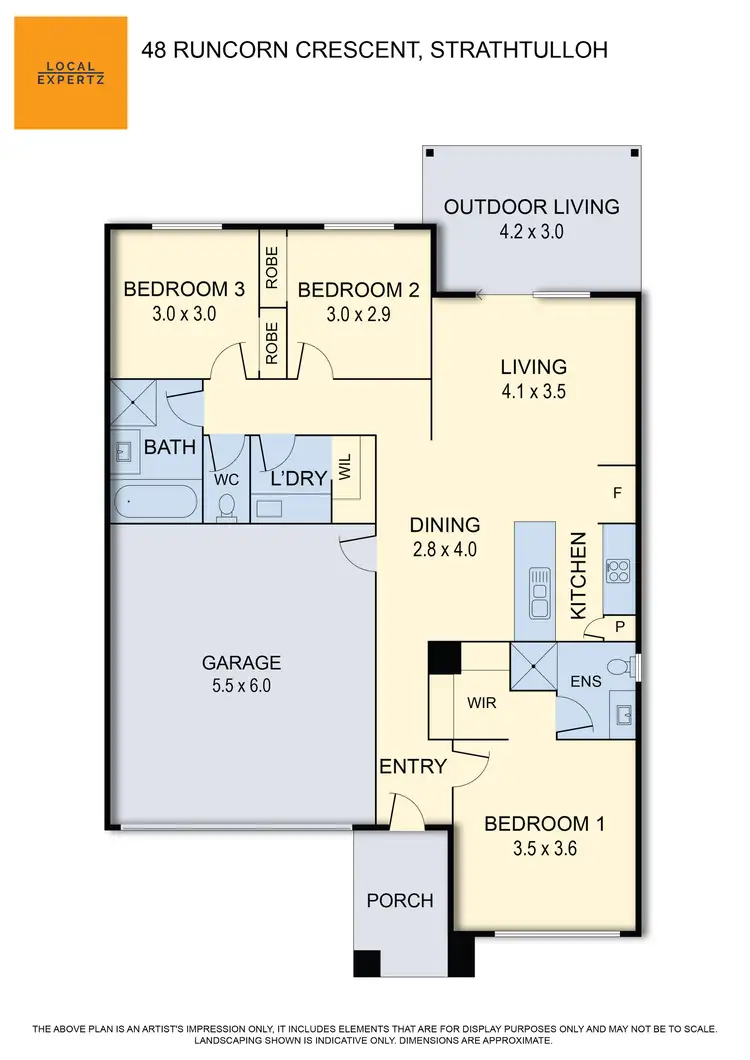Floorplan of Homely house listing, 48 Runcorn Crescent, Strathtulloh VIC 3338