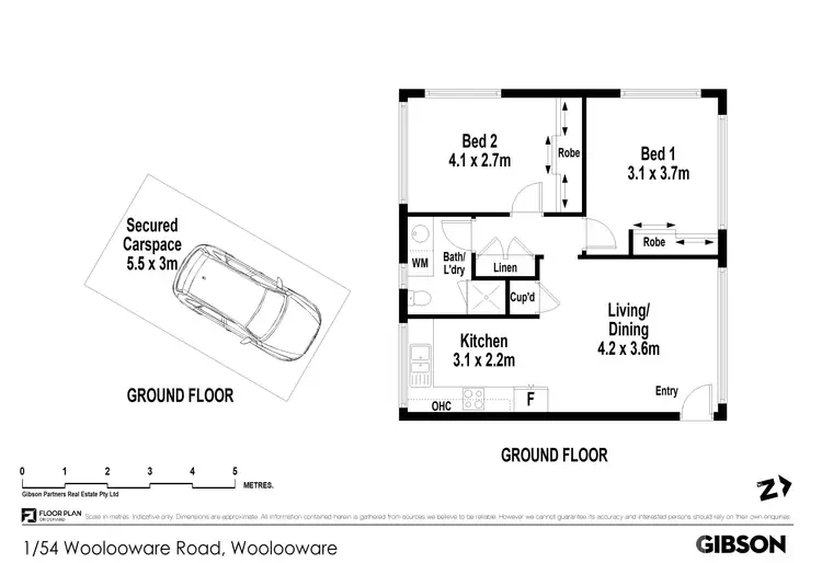 Floorplan of Homely apartment listing, 1/54 Woolooware Road, Woolooware NSW 2230