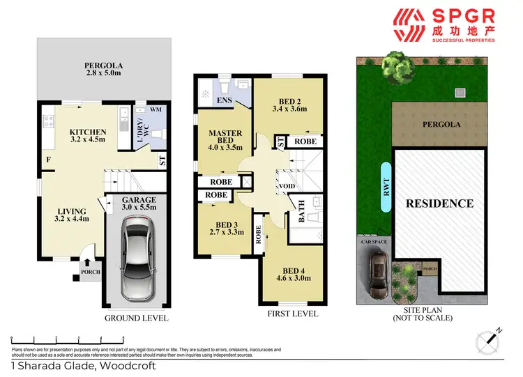 Floorplan of Homely townhouse listing, 1 Sharada Glade, Woodcroft NSW 2767