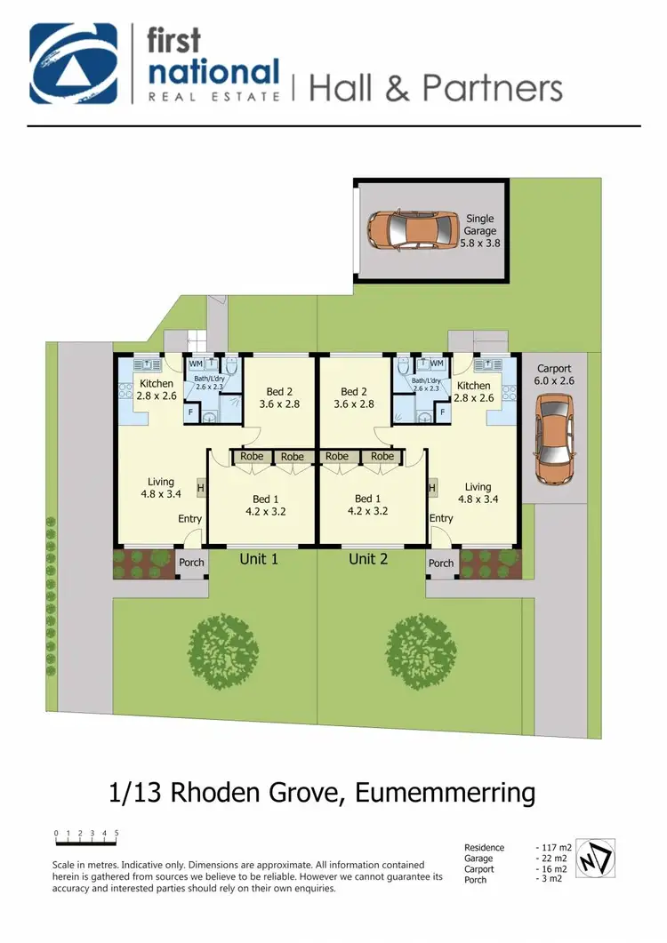 Floorplan of Homely block of units listing, 1-3/13 Rhoden Grove, Eumemmerring VIC 3177