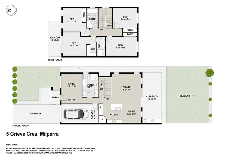 Floorplan of Homely house listing, 5 Grieve Crescent, Milperra NSW 2214