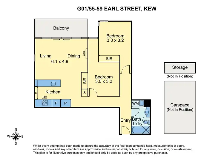Floorplan of Homely apartment listing, G01/59 Earl Street, Kew VIC 3101
