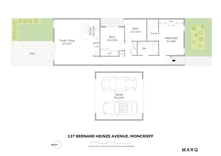 Floorplan of Homely townhouse listing, 137 Bernard Heinze Avenue, Moncrieff ACT 2914