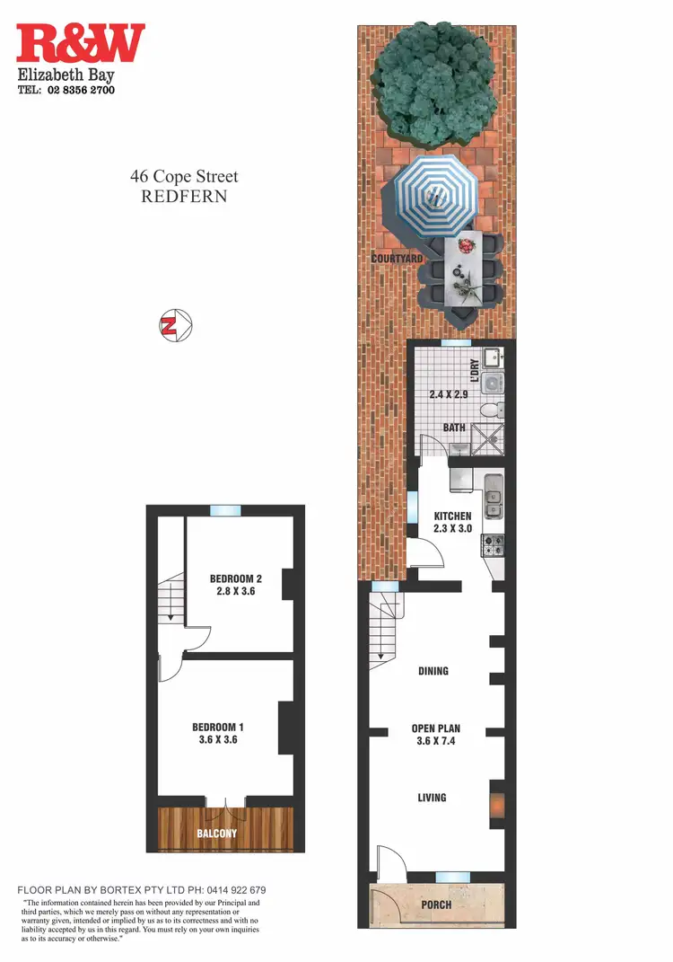 Floorplan of Homely terrace listing, 46 Cope Street, Redfern NSW 2016