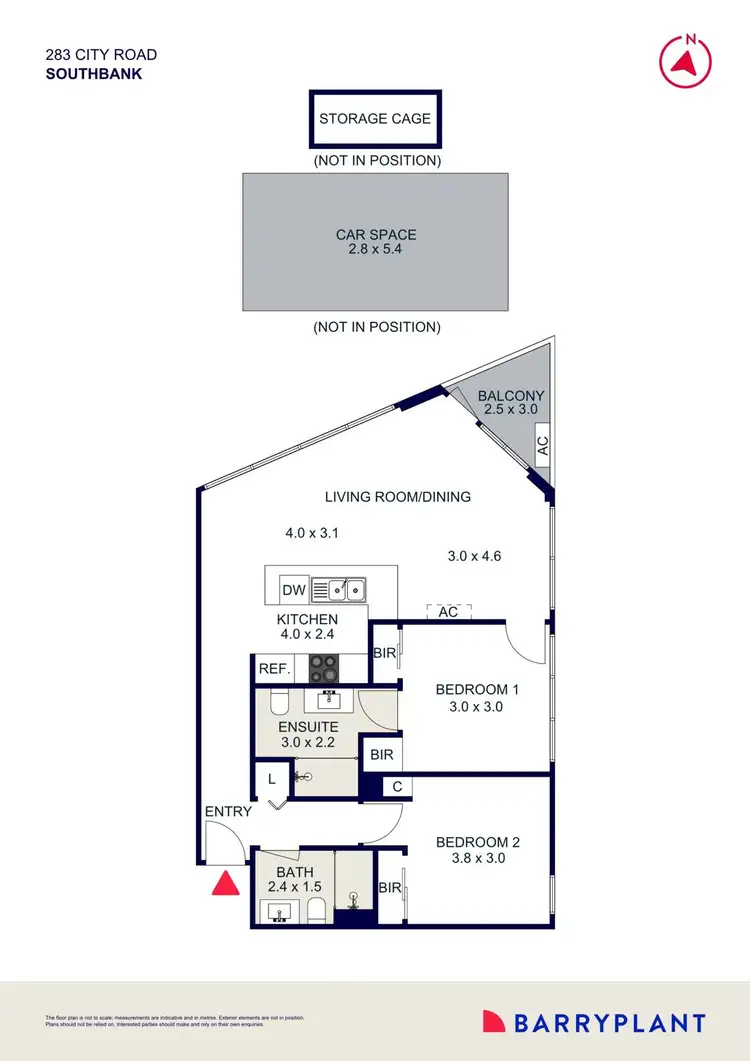Floorplan of Homely apartment listing, 1205/283 City Road, Southbank VIC 3006
