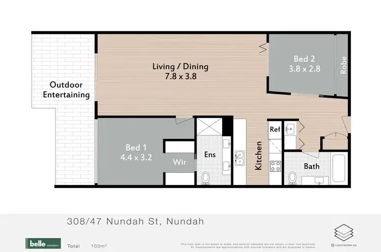 Floorplan of Homely apartment listing, 308/47 Nundah Street, Nundah QLD 4012